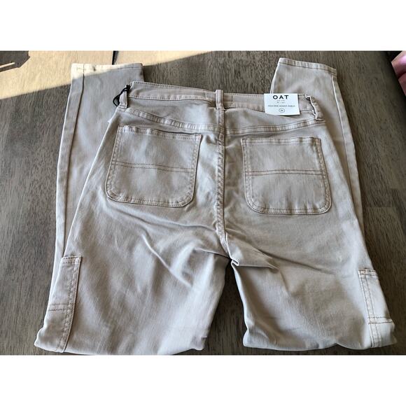 OAT Light Tan High Rise Utility Style Skinny Jean -26 - Picture 8 of 8